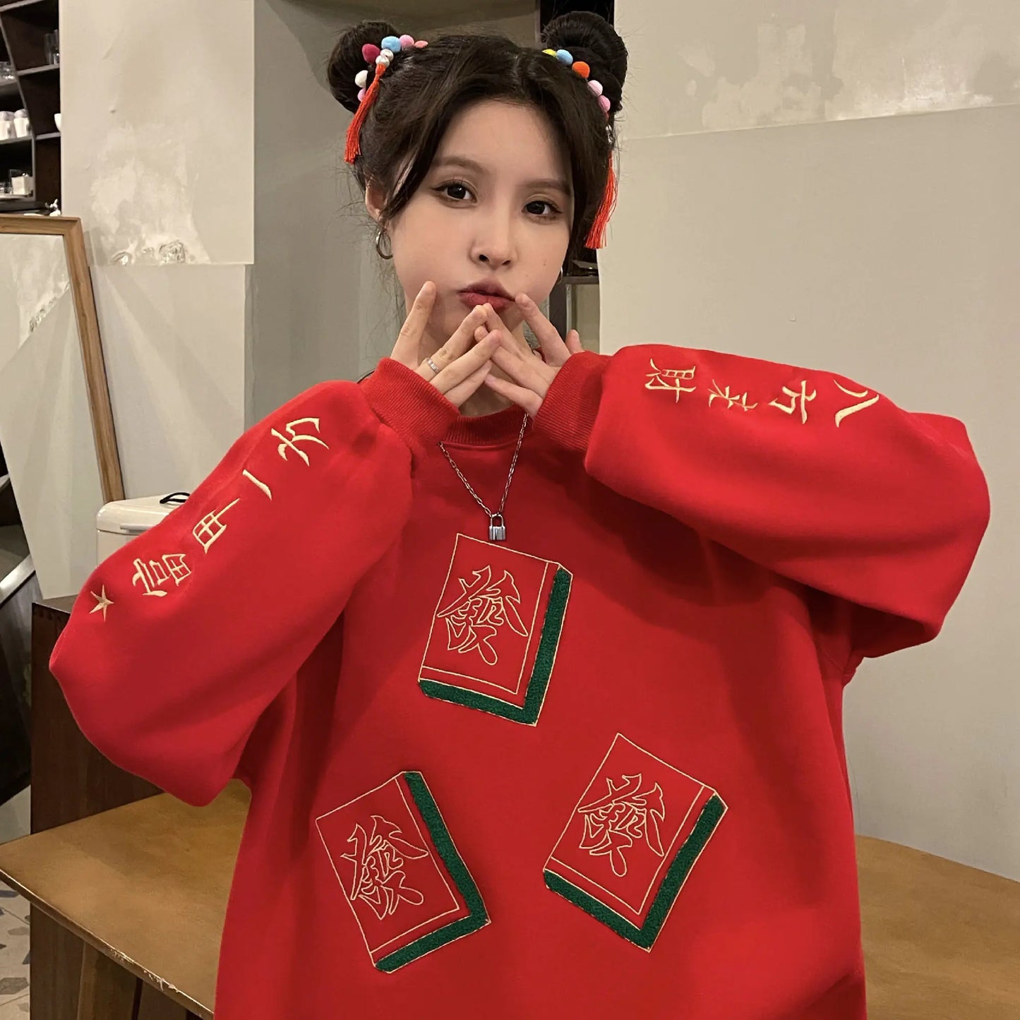 Korean Loose Round Neck Plush Winter Sweater
