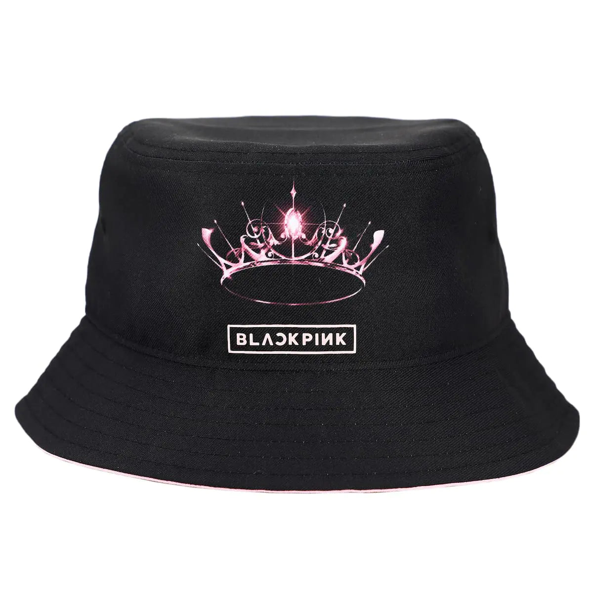 Bioworld Blackpink Tiara Logo Black Bucket Hat