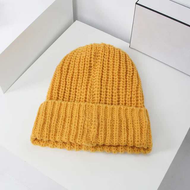 Korean Style Women's Woolen Knitted Winter Hat