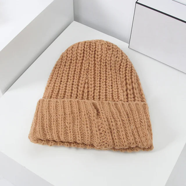 Korean Style Women's Woolen Knitted Winter Hat