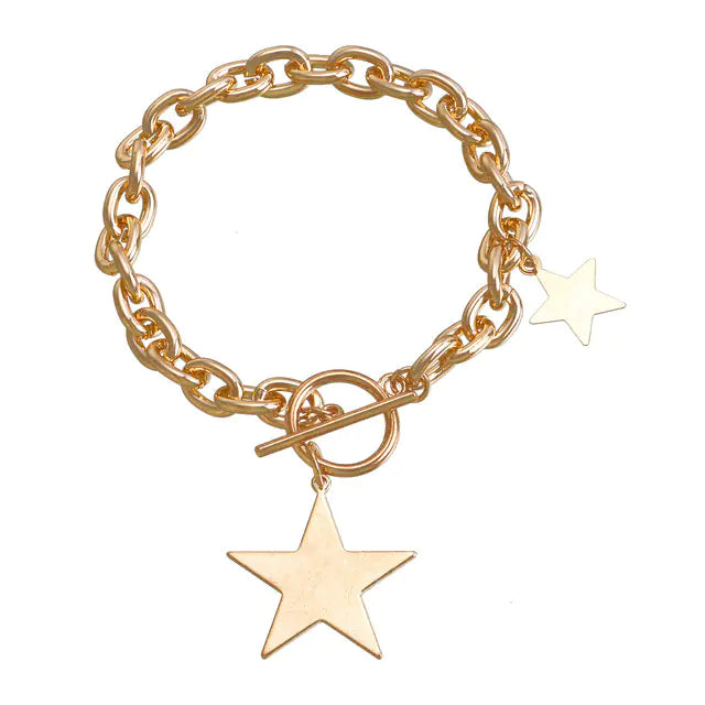 Kpop Fashion Steel Star Pendant Choker Necklace for Women