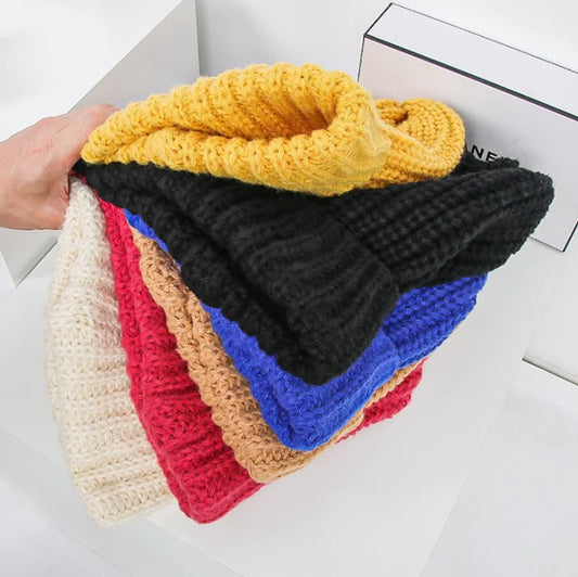 Korean Style Women's Woolen Knitted Winter Hat