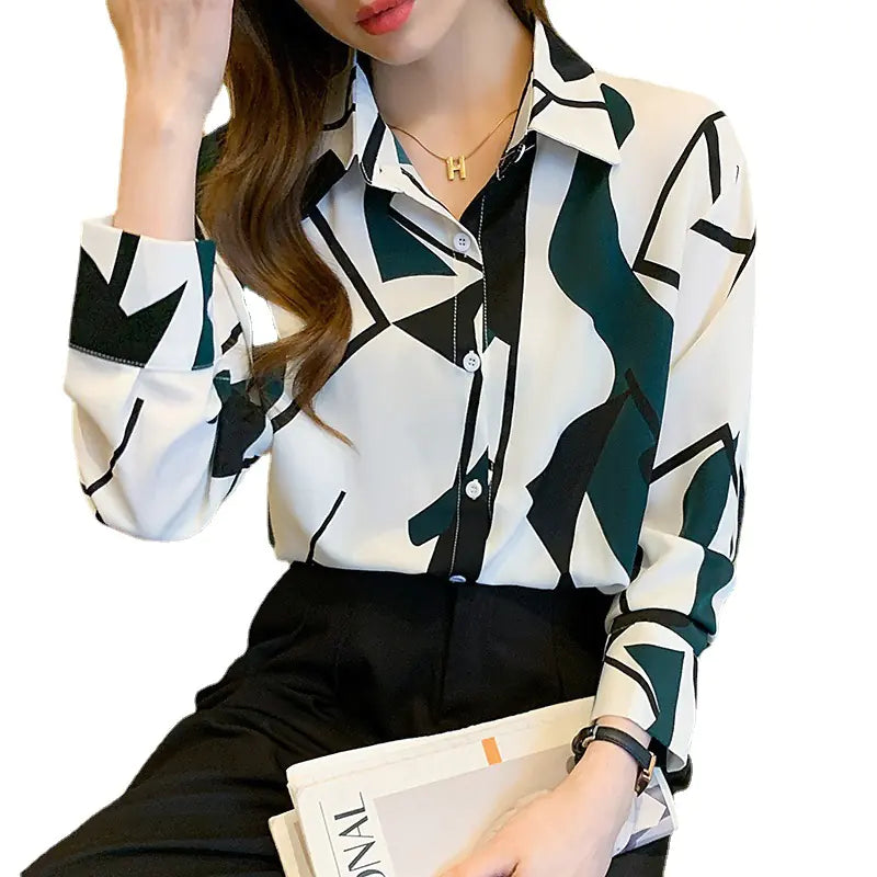 Korean Fashion Chiffon Women's Office Shirt