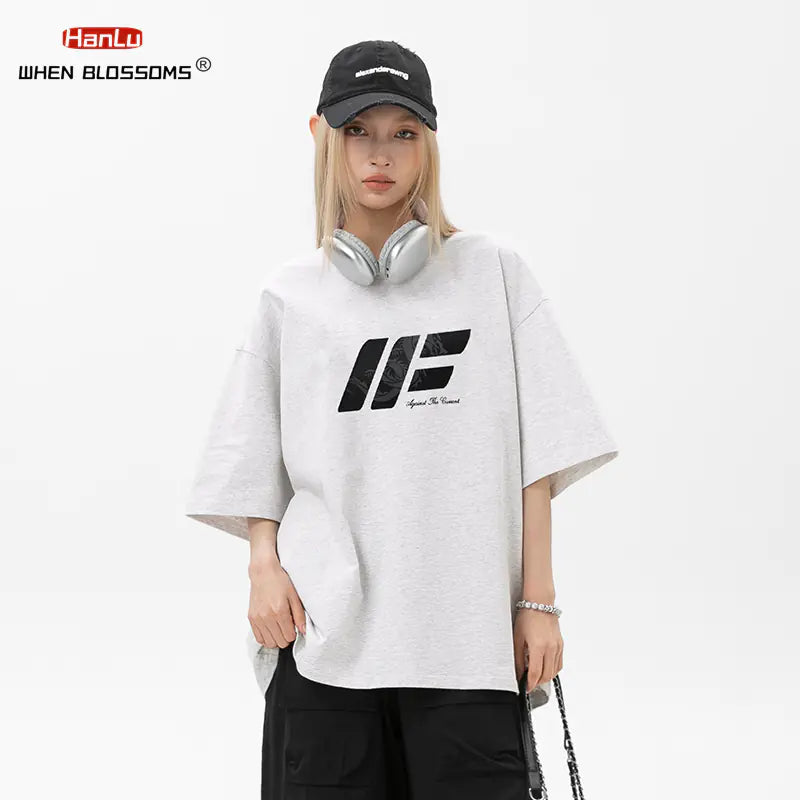 Trendy Korean Fashion Cotton Short Sleeve T-Shirt