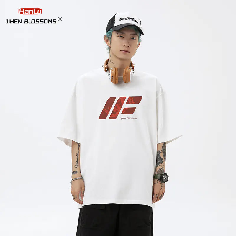 Trendy Korean Fashion Cotton Short Sleeve T-Shirt