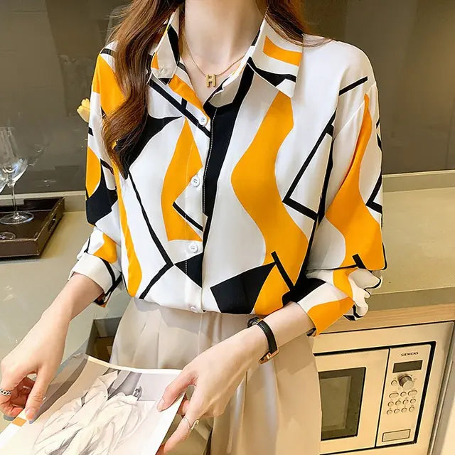 Korean Fashion Chiffon Women's Office Shirt
