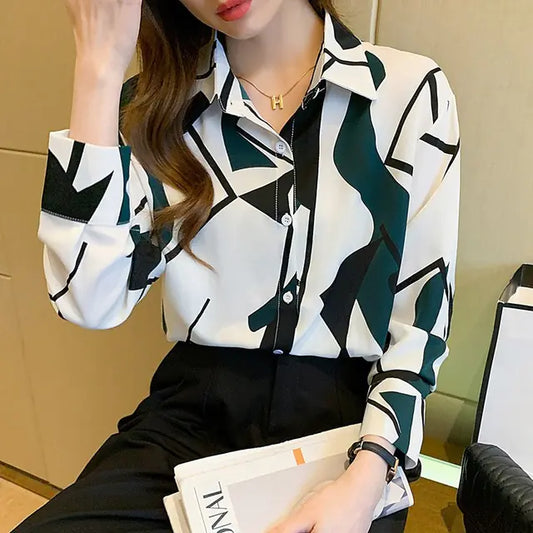 Korean Fashion Chiffon Women's Office Shirt